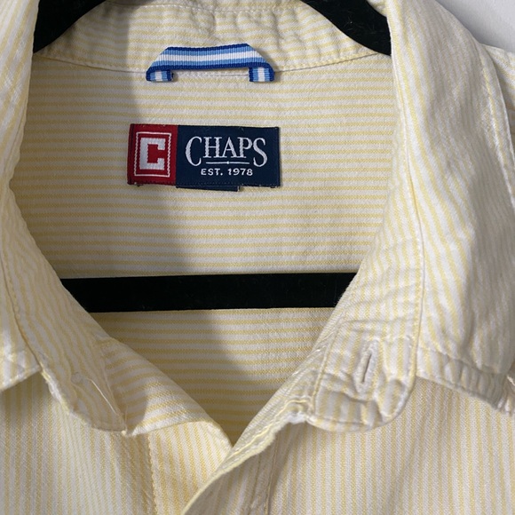 Chaps yellow casual button up shirt - Picture 3 of 8
